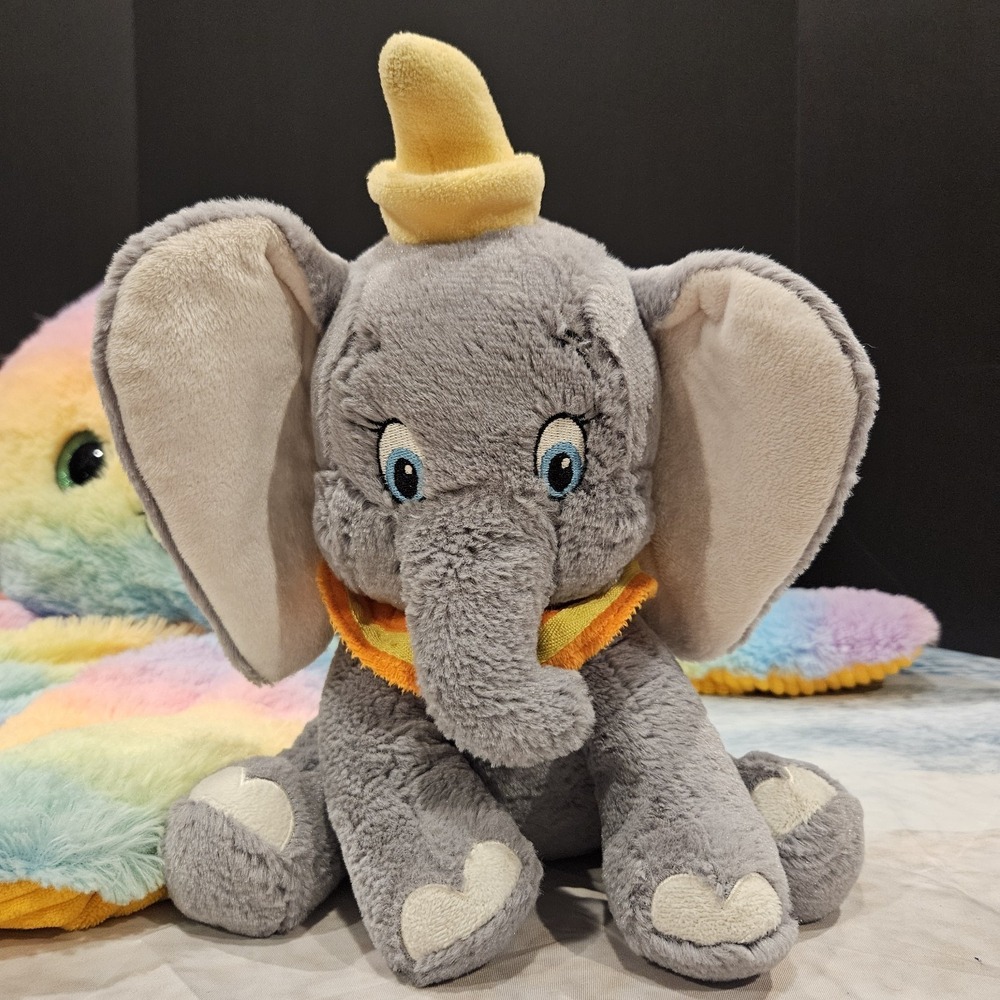 Disney Dumbo Plush Marks & Spencer 11" Stuffed Elephant Bell Rattle Toy